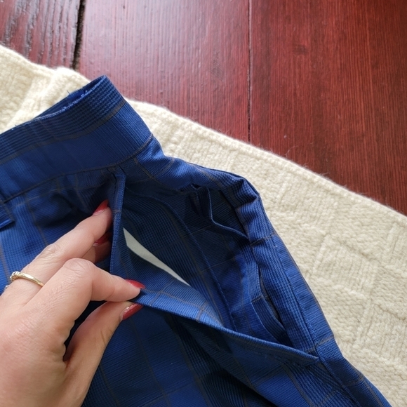 Callaway Men's Plaid Golf Chino Shorts size 34 Blue - Picture 2 of 6